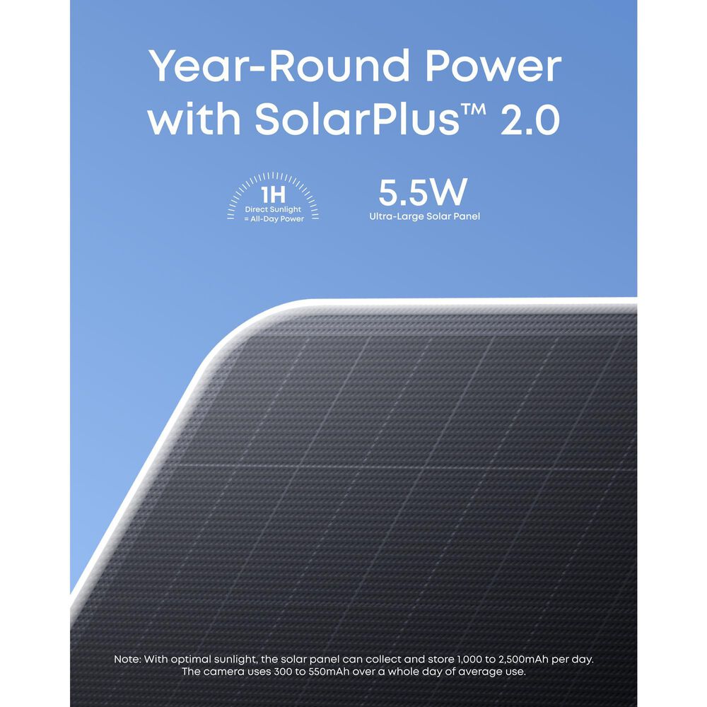 eufy S4 Solar-Powered Triple-Lens Security Camera in White, , large