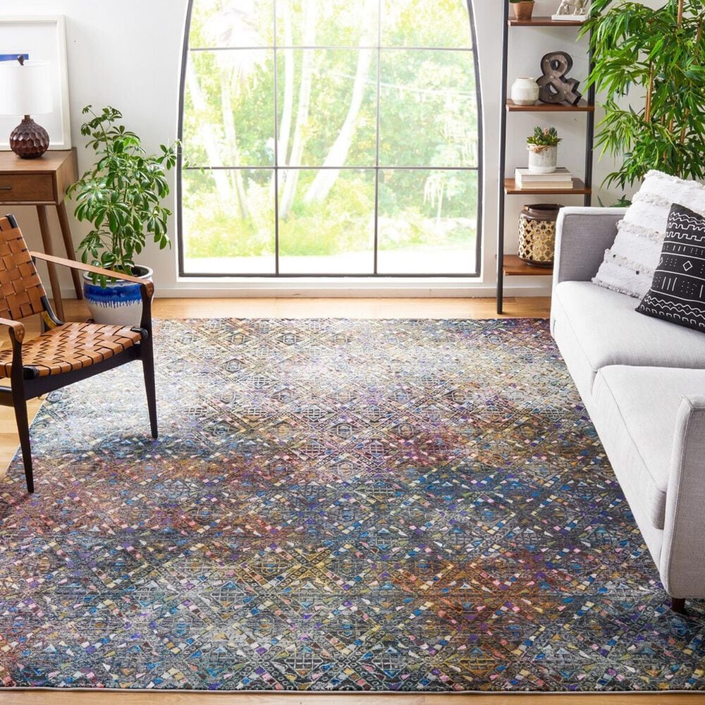 Safavieh Aria 9&#39; x 12&#39; Blue and Ivory Area Rug, , large