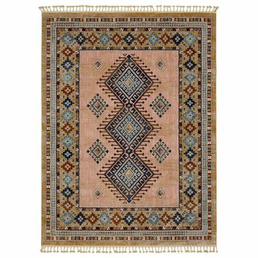 Stacy Garcia Home Rendition Rayas 9"6" x 12"11" Rosewater, Blush Pink, Blue, Beige, Gold and Brown Area Rug, , large