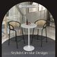 Leisuremod LeisureMod Verve Collection Modern Bar Height Table White Base with 27 Round Marble White Sintered Stone Top, , large