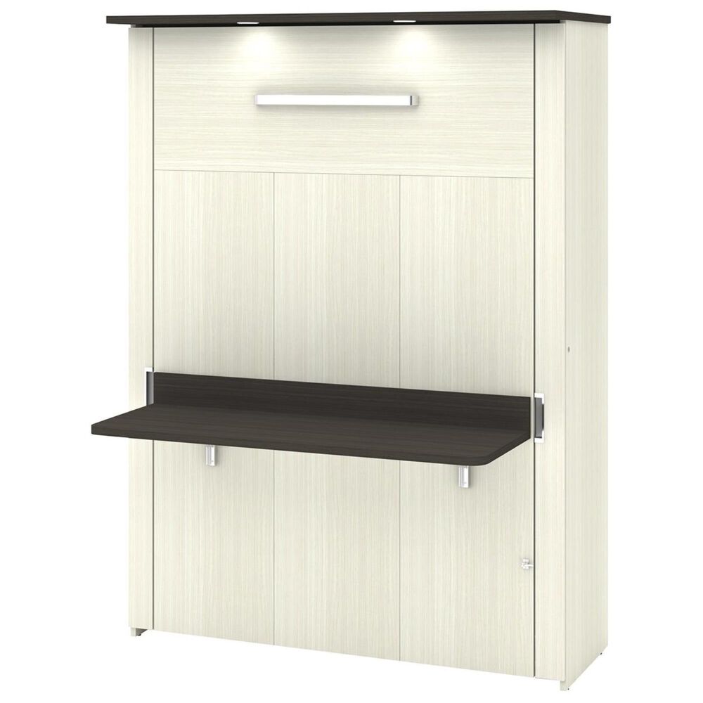 Bestar Lumina Full Wall Bed in White Chocolate & Dark Chocolate