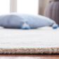 Safavieh Micro-Loop MLP516A 4" x 6" Ivory and Blue Area Rug, , large