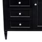 James Martin Vanities Brittany 36" Single Bathroom Vanity in Black Onyx with 3 cm Eternal Jasmine Pearl Quartz Top and Rectangle Sink, , large