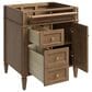 James Martin Brittany 30" Single Bathroom Vanity in Pecan with 3 cm White Zeus Silestone Top and Rectangular Sink, , large