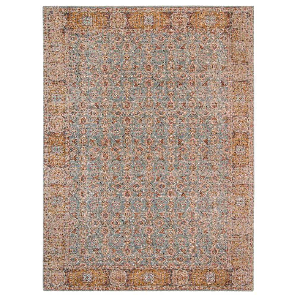 Amer Rugs Eternal 2"2" x 3" Teal and Gold Area Rug, , large