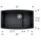 Blanco Performa Cascade Super Single Bowl Kitchen Sink in Volcano Gray, , large