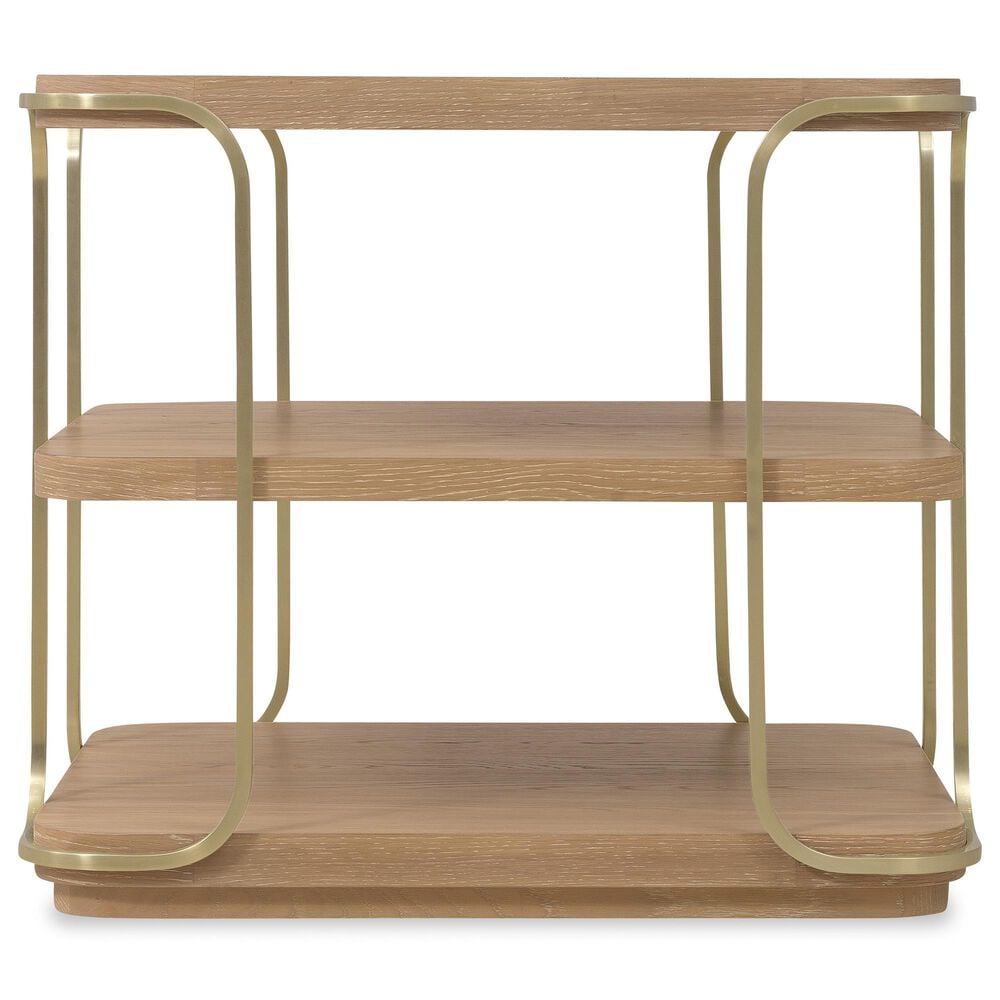 Hooker Furniture Banyon Bay Two-Tier End Table in Desert Oak and Brushed Brass, , large