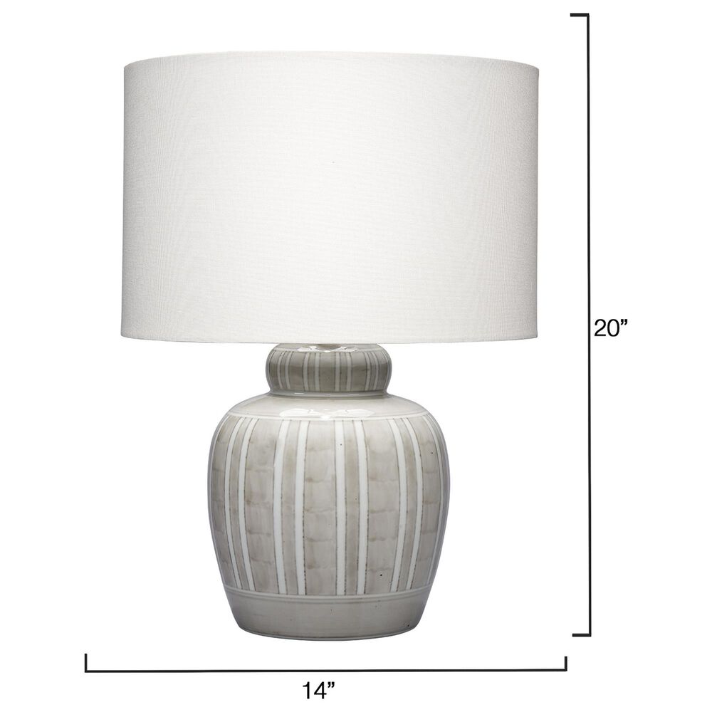 Splendor Living Bridgeport Table Lamp in Light Grey and White, , large