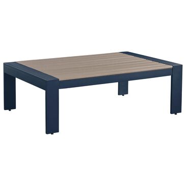 Ashley East Beach Rectangular Cocktail Table in Navy Blue and Driftwood, , large