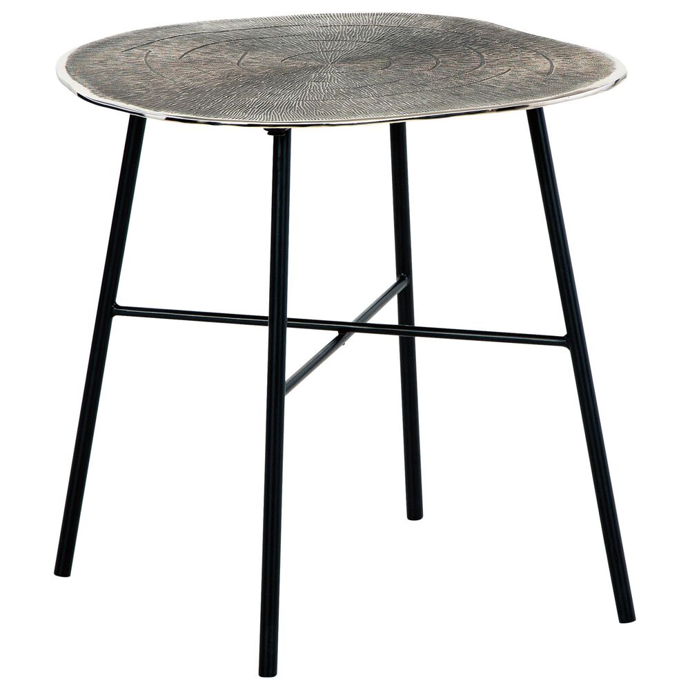 Ashley Laverford End Table in Chrome and Black, , large