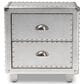 Baxton Studio Davet 2-Drawer End Table in Silver, , large