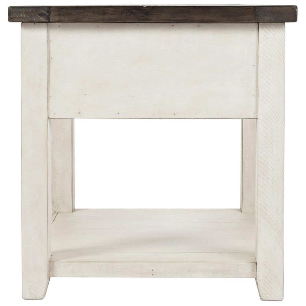 Waltham Madison County End Table in Vintage White, , large