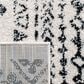 Safavieh Tulum 9" x 12" Ivory and Black Area Rug, , large