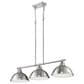 Golden Lighting Duncan 3-Light Pendant with Pewter Shade in Chrome, , large