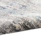 Nourison Infinity IFN04 2"2" x 7"6" Ivory, Grey and Blue Runner, , large