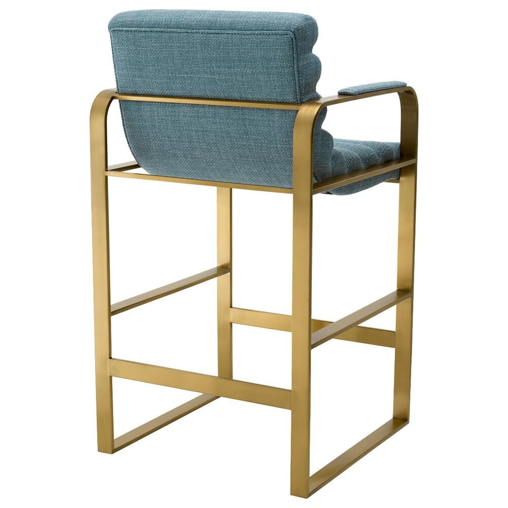 Eichholtz Olsen Counter Stool in Brushed Brass, , large