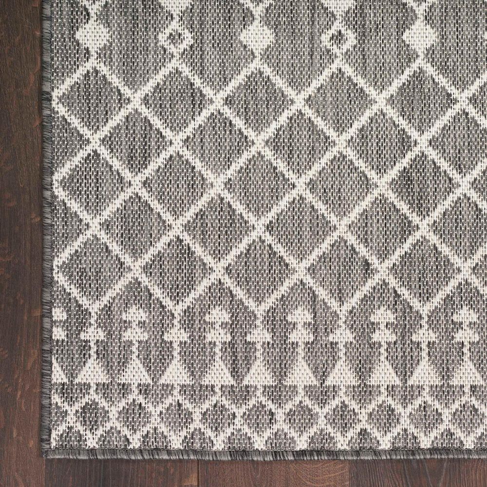 Nourison Positano Southwestern Charcoal 7&#39; x 10&#39; Indoor/Outdoor Area Rug, , large