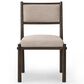 Four Hands Akiro Dining Side Chair with Laken Stone Fabric in Warm Oak, , large