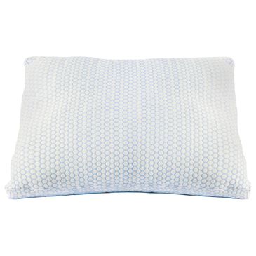 Allied Home Coolknit Queen Medium Down Alternative Bed Pillow in White and Blue, , large