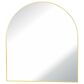 Garber Collection Arched Metal Wall Mirror in Brass, , large