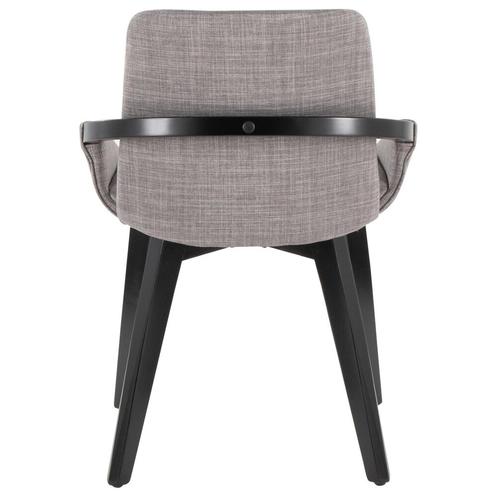 LumiSource Cosmo Accent Chair with Fabric Cushion in Grey, , large