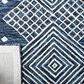 Safavieh Micro-Loop MLP171M 8" x 10" Blue and Ivory Area Rug, , large