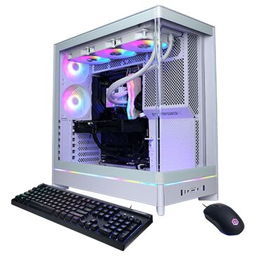 CyberPowerPC Gamer Supreme Gaming Desktop | AMD Ryzen 9 9900X - 32GB RAM - AMD Radeon RX 9070 XT Graphics - 2TB SSD in White, , large