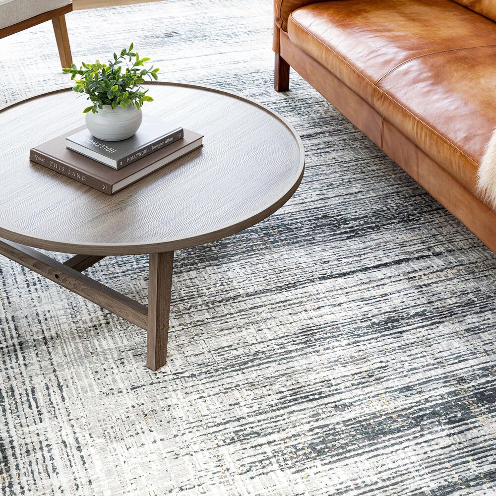 Karastan Tryst Turin 8&#39; x 11&#39; Anthracite Area Rug, , large