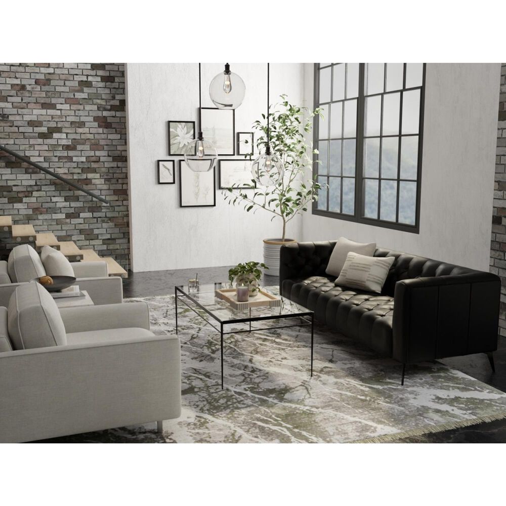 Feizy Cadiz 39N6F Green and Ivory 6'6" x 9'6" Area Rug, , large