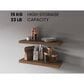 Hearth and Haven Ecco32" Floating Wall Shelf with Concealed Mounting in Dark Oak (Set of 2), , large