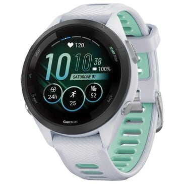 Garmin Forerunner 265S Smartwatch 42mm Black Bezel Whitestone Case with Whitestone and Neo Tropic Silicone Band, , large
