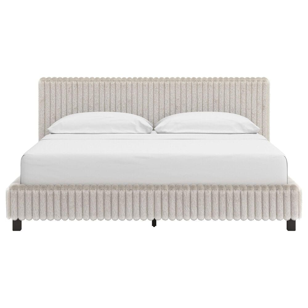 Ashley Zuraleus 5-Piece California King Upholstered Platform Bedroom Set in Matte White, , large
