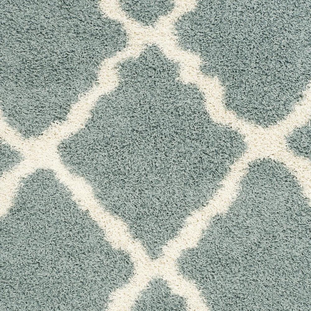 Safavieh Dallas Shag SGD257C-6R 6&#39; x 6&#39;  Seafoam/Ivory Round Rug, , large