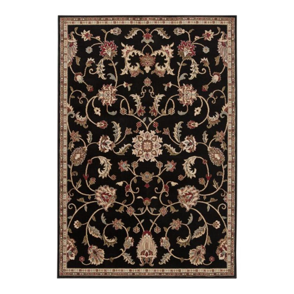 Surya Riley RLY-5025 5"3" x 7"6" Black/Tan/Orange Area Rug, , large