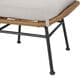 Hearth and Haven Montana Outdoor Ottoman with Beige Cushion in Light Brown and Black (Set of 2), , large