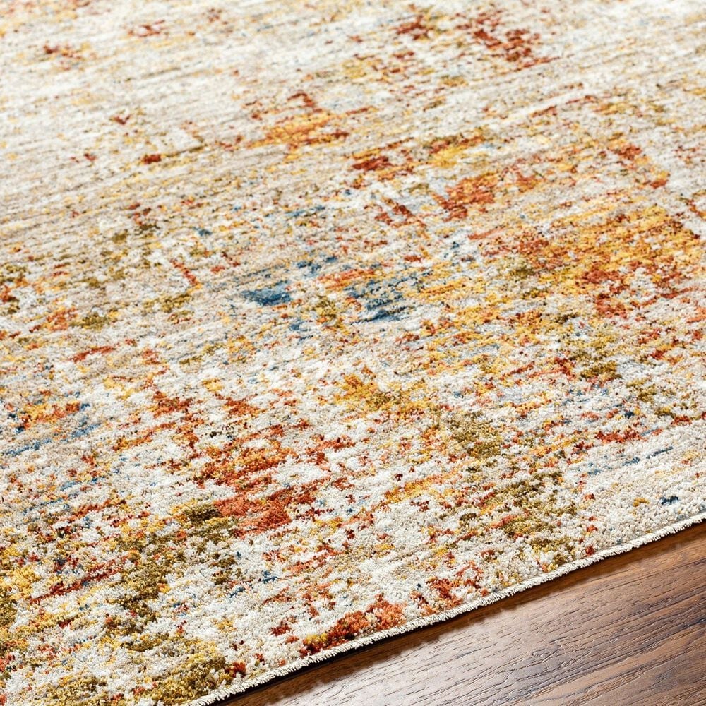 Surya Mona Lisa Abstract 10&#39; x 14&#39; Tan, Mustard, Olive, Sage, Brick Red, Dark Blue and Burgundy Area Rug, , large