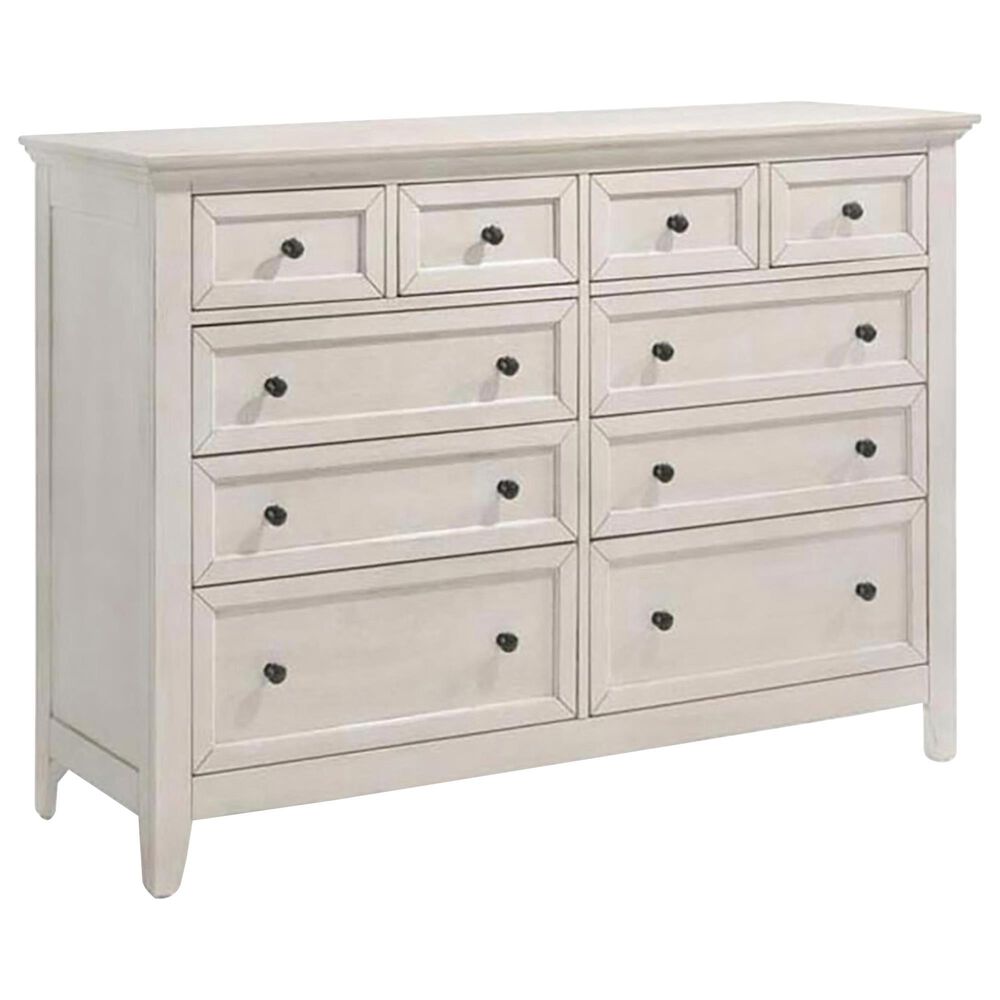 Hawthorne Furniture San Mateo 4-Piece Queen Storage Bedroom Set in Rustic White, , large