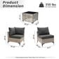 HOMLUX 7-Piece Patio Conversation Set in Black, , large