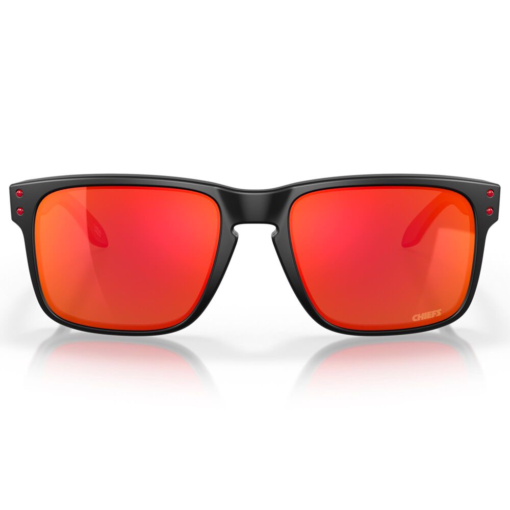 Oakley Kansas City Chiefs Holbrook Sunglasses with Prizm Ruby Lenses in Matte Black, , large