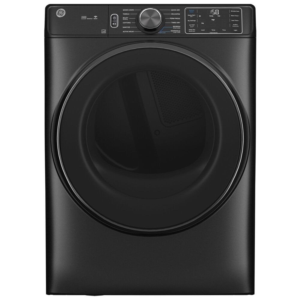 GE Appliances 7.8 Cu. Ft. Capacity Smart Front Load Gas Dryer with Steam and Sanitize Cycle in Carbon Graphite, , large