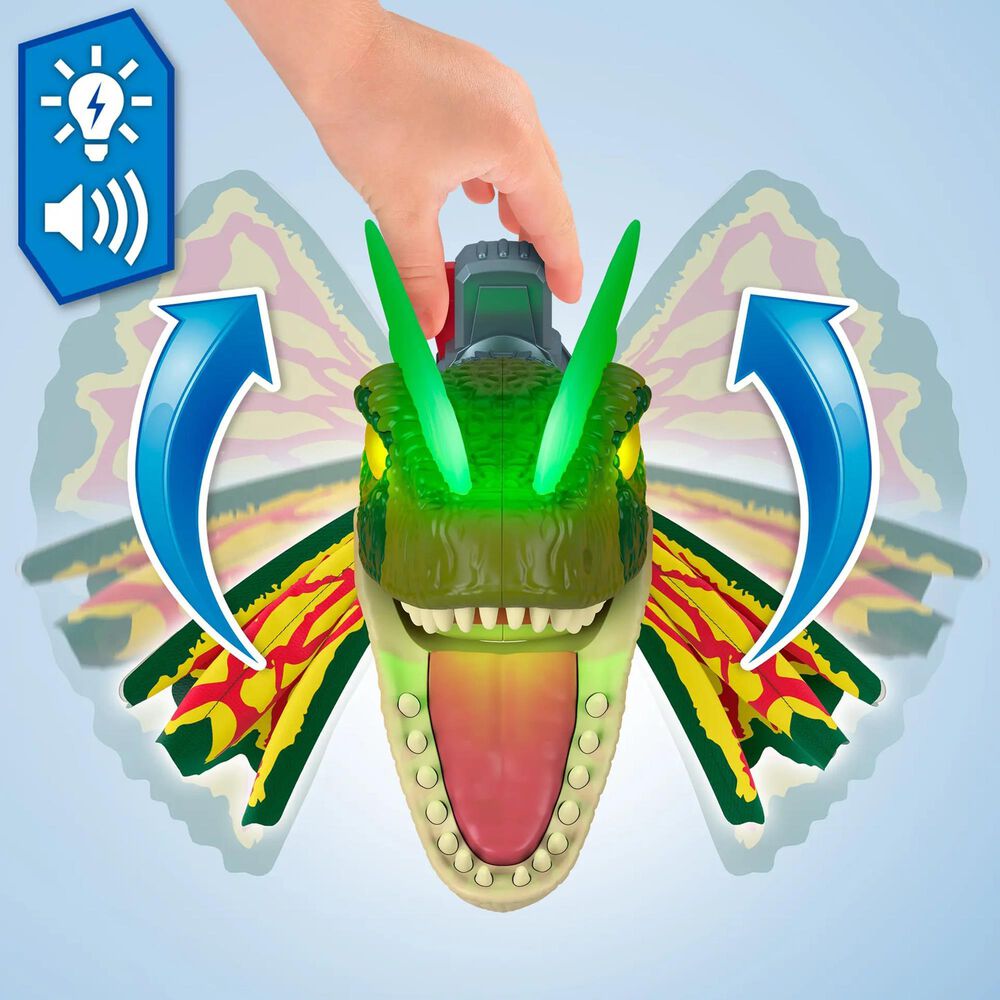 Fisher Price Thrash Attack Dilophosaurus Toy, , large