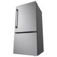 LG 26 Cu. Ft. Bottom Freezer Refrigerator in Stainless Steel, , large