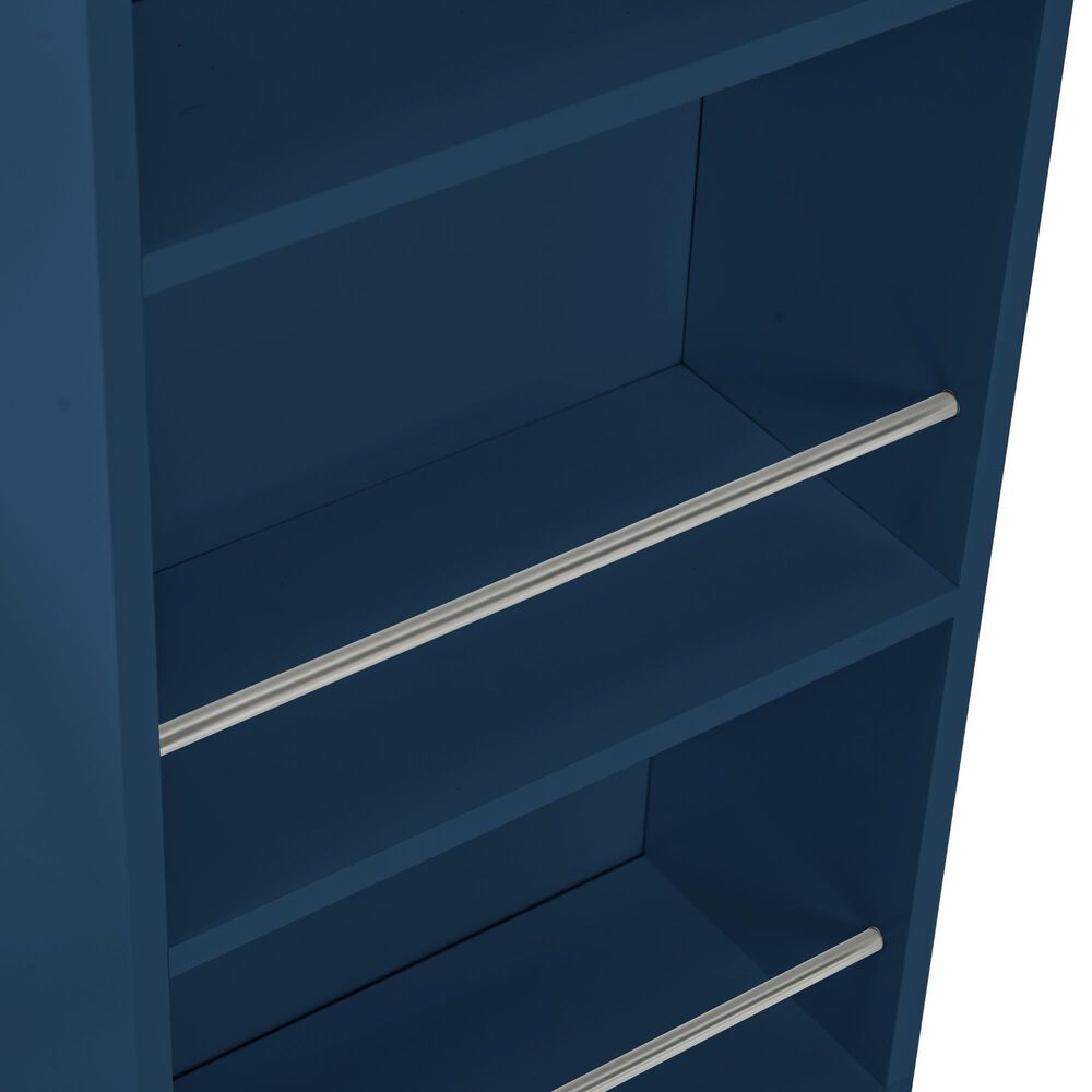 HOMLUX 56" Kitchen Island with Extended Table in Navy Blue, , large