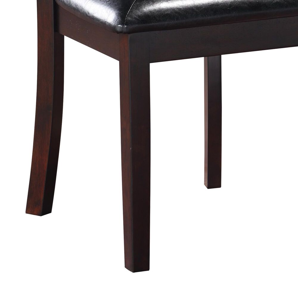 New Heritage Gia Dining Side Chair with Ebony Faux Leather Cushion, , large