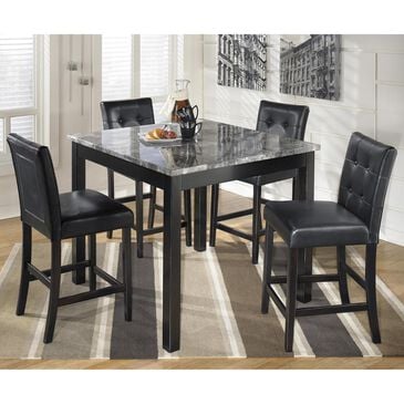 Ashley Maysville 5-Piece Counter Height Dining Set in Black, , large