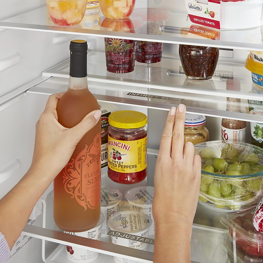 Whirlpool 12.7 Cu. Ft. Counter-Depth Wide Bottom-Freezer Refrigerator in Black Stainless, , large