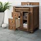 James Martin Vanities Bristol 30" Single Bathroom Vanity in Saddle Brown with 3 cm Eternal Jasmine Pearl Quartz Top and Rectangular Sink, , large