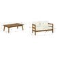 Linon Home Decor Breton 2-Piece Outdoor Conversation Set in Brown, , large