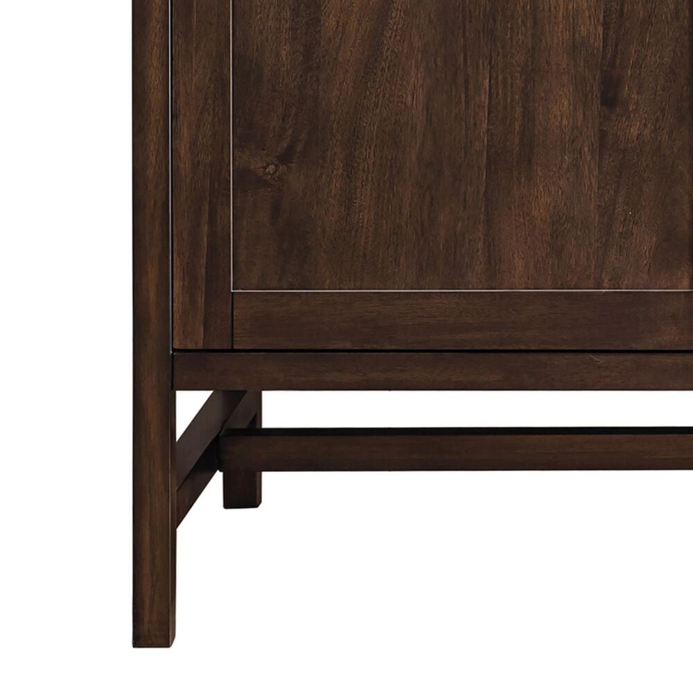 James Martin Vanities Addison 60&quot; Double Bathroom Vanity in Mid Century Acacia with 3 cm Ethereal Noctis Quartz Top and Rectangular Sinks, , large