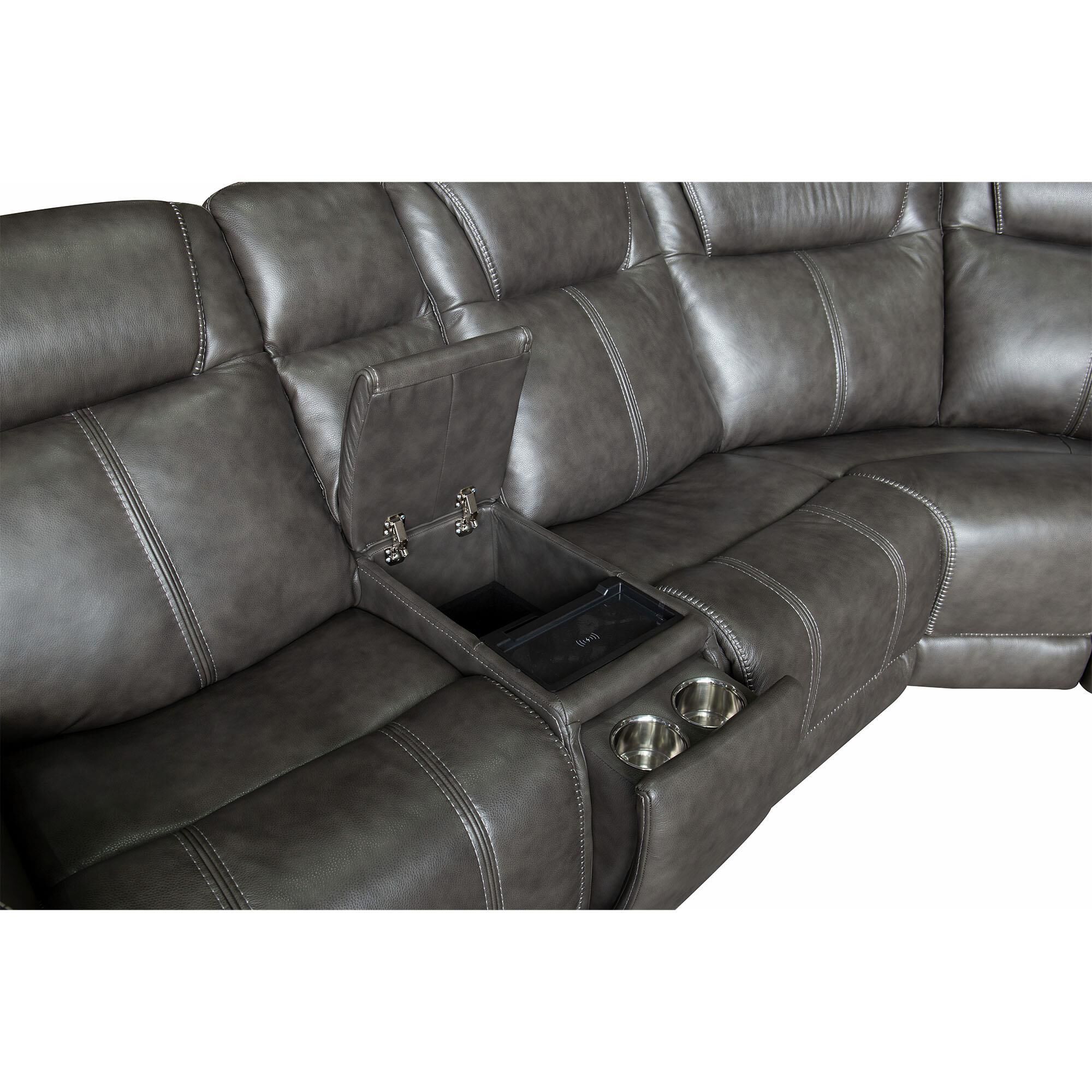 MotoMotion Zion 6-Piece Power Reclining Curved Sectional with